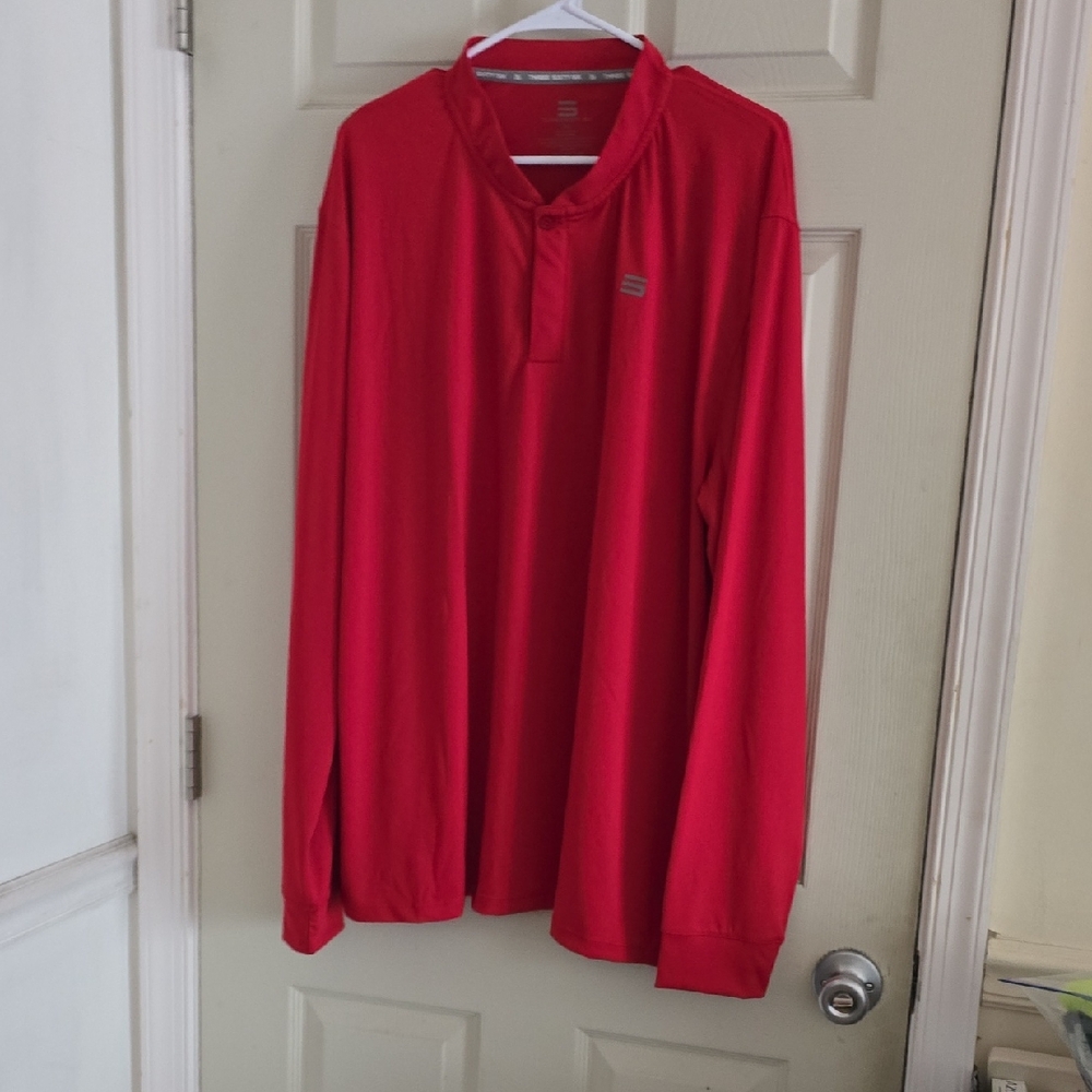 Classic Red Long Sleeve Men's Shirt